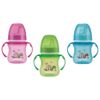 Sticluță Canpol 35/ 207 120 ml 6 luni/ Silicon, plastic/ Blue