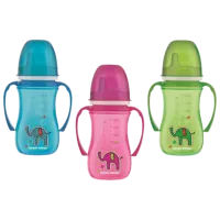 Sticluță Canpol 35/ 208 240 ml 6 luni/ Silicon, plastic/ Blue