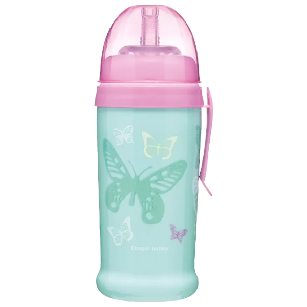 Sticluță cu pai Canpol 56/ 515 350 ml 12 luni/ Silicon, plastic/ Blue photo 1 Sticluță cu pai Canpol 56/ 515 350 ml 12 luni/ Silicon, plastic/ Blue photo 1