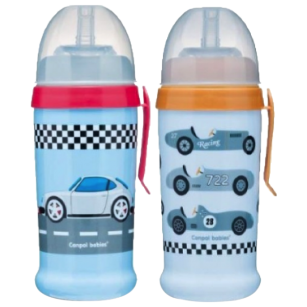 Sticluță cu pai Canpol 56/ 516 350 ml 12 luni/ Silicon, plastic/ Blue photo 1 Sticluță cu pai Canpol 56/ 516 350 ml 12 luni/ Silicon, plastic/ Blue photo 1
