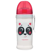 Sticluță cu pai Canpol 56/ 510 350 ml 12 luni/ Silicon, plastic/ White