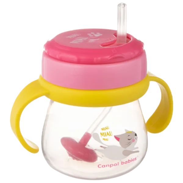 Sticluță cu pai Canpol 56/ 520 250 ml 6 luni/ Plastic/ Transparent photo 1 Sticluță cu pai Canpol 56/ 520 250 ml 6 luni/ Plastic/ Transparent photo 1