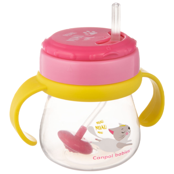 Sticluță cu pai Canpol 56/ 520 250 ml 6 luni/ Plastic/ Transparent photo 1 Sticluță cu pai Canpol 56/ 520 250 ml 6 luni/ Plastic/ Transparent photo 1