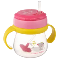 Бутылочка с соломинкой Canpol 56/ 520 250 мл 6 месяцев/ Пластик/ Прозрачный