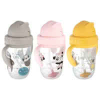 Sticluță cu pai Canpol 56/ 606 270 ml 6 luni/ Plastic/ Gray