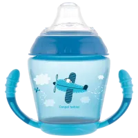 Sticluță Canpol 56/ 502 230 ml 9 luni/ Silicon, plastic/ Blue