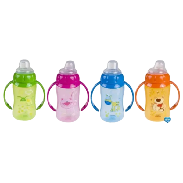 Sticluță cu pai Canpol 56/ 512 320 ml 6 luni/ Silicon, plastic/ Blue photo 1