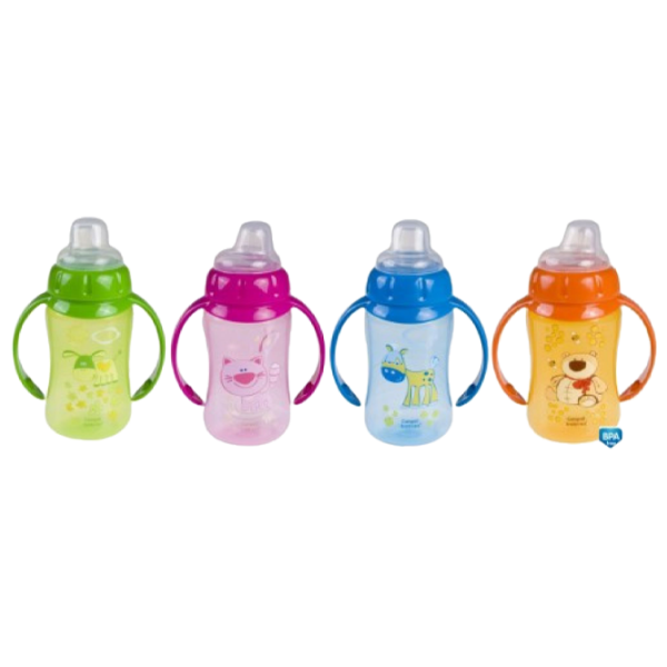 Sticluță cu pai Canpol 56/ 512 320 ml 6 luni/ Silicon, plastic/ Blue photo 1