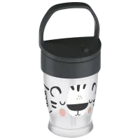 Sticluță cu pai Canpol 35/ 356 250 ml 14 luni/ Silicon, plastic/ White