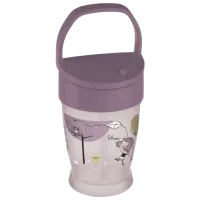 Sticluță cu pai Canpol 35/ 357 250 ml 12 luni/ Silicon, plastic/ Pink