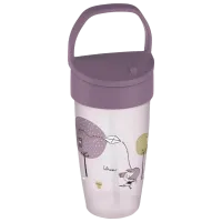 Sticluță cu pai Canpol 35/ 355 350 ml 12 luni/ Silicon, plastic/ Pink
