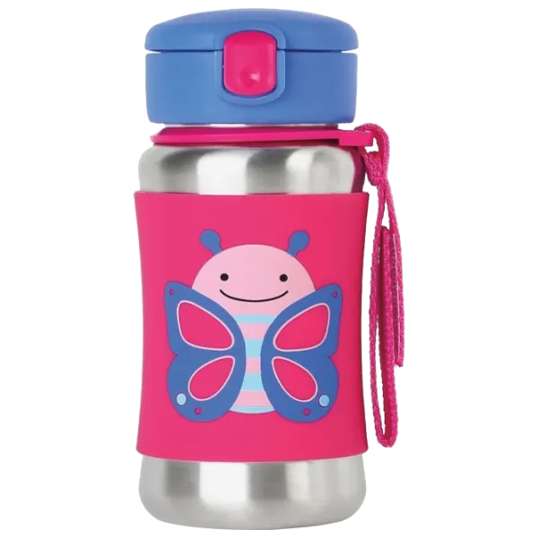Sticluță cu pai Skip Hop Zoo Fluturaș 350 ml 1 an/ Oțel inoxidabil/ Purple photo 1 Sticluță cu pai Skip Hop Zoo Fluturaș 350 ml 1 an/ Oțel inoxidabil/ Purple photo 1