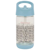 Sticluță cu pai Badabulle 30313 350 ml 12 luni/ Plastic/ Gray