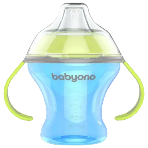 Бутылочка BabyOno 1456 180 мл 6 месяцев/ Силикон, пластик/ Синий photo 1