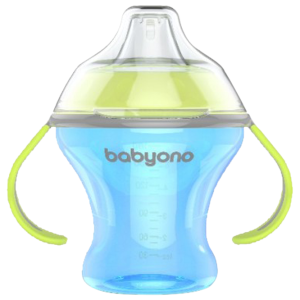 Бутылочка BabyOno 1456 180 мл 6 месяцев/ Силикон, пластик/ Синий photo 1