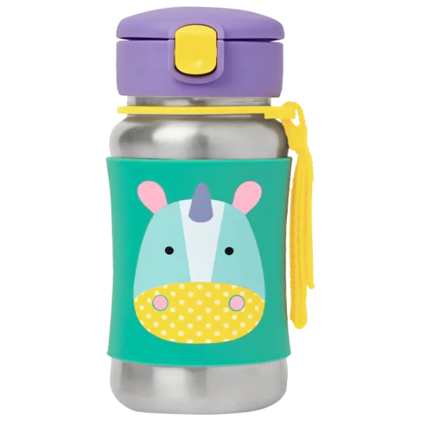 Бутылочка с соломинкой Skip Hop Zoo Единорог 350 мл 1 год/ Нержавеющая сталь/ Зелёный photo 1 Бутылочка с соломинкой Skip Hop Zoo Единорог 350 мл 1 год/ Нержавеющая сталь/ Зелёный photo 1
