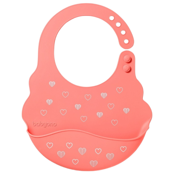 Bavetă BabyOno 0829/ 04 Clasică/ Silicon/ Pink photo 1
