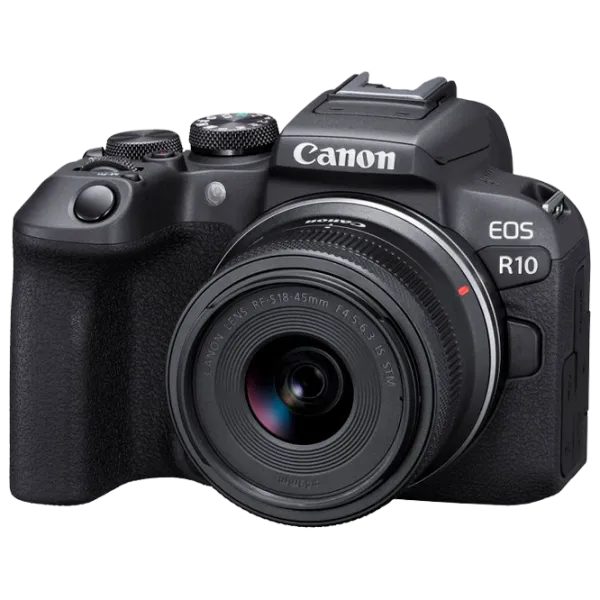 Фотоаппарат Canon EOS R10 & RF-S 18-45mm f/ 4.5-6.3 IS STM KIT Kit + Adapter EF-EOS R for EF-S and EF CMOS/ Черный photo 1