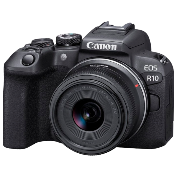 Фотоаппарат Canon EOS R10 & RF-S 18-45mm f/ 4.5-6.3 IS STM KIT Kit + Adapter EF-EOS R for EF-S and EF CMOS/ Черный photo 1