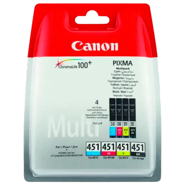 Картридж Canon CLI-451 CMYB Cyan, yellow, magenta, black/ Original/ Лазер photo 1