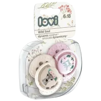 Соска ортодонтическая Canpol Wild Soul 22/ 884 для девочек/ 6 месяцев - 18 месяцев/ Силикон/ Розовый