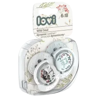 Suzetă cu tetina ortodontică Canpol Wild Soul 22/ 884 pentru băieți/ 6 luni - 18 luni/ Silicon/ Beige