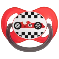 Suzetă cu tetina rotundă Canpol Racing 22/ 573 pentru băieți/ 18 luni -/ Silicon/ Multicolor