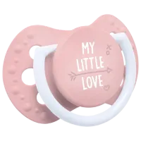 Suzetă cu tetina ortodontică Canpol My Little Love 22/ 847 pentru fetițe/ 0 luni - 2 luni/ Silicon/ Pink