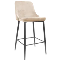 Scaun de bucătărie DecoPrim Bar Clasic Catifea/ Metal/ Beige