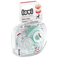 Suzetă cu tetina ortodontică Canpol RetroBaby 22/ 803 pentru băieți/ 0 luni - 3 luni/ Silicon/ Turquoise