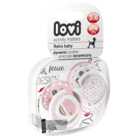 Соска ортодонтическая Canpol RetroBaby 22/ 804 для девочек/ 3 месяца - 6 месяцев/ Силикон/ Розовый