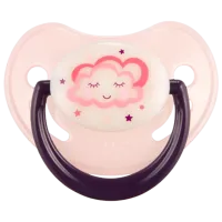 Suzetă cu tetina rotundă Canpol Night Dreams 22/ 641 Unisex/ 18 luni -/ Silicon/ Multicolor
