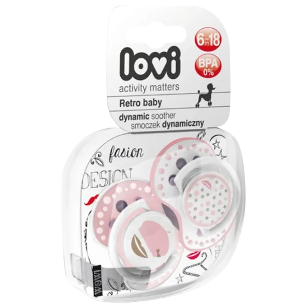 Suzetă cu tetina ortodontică Canpol RetroBaby 22/ 805 pentru fetițe/ 6 luni - 18 luni/ Silicon/ Pink photo 1 Suzetă cu tetina ortodontică Canpol RetroBaby 22/ 805 pentru fetițe/ 6 luni - 18 luni/ Silicon/ Pink photo 1
