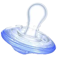 Suzetă cu tetina rotundă Nuby Cherry NT67554MACS8BLUE Unisex/ 6 luni - 18 luni/ Silicon/ Transparent