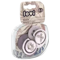 Suzetă cu tetina ortodontică Canpol Botanic 22/ 869 pentru fetițe/ 0 luni - 3 luni/ Silicon/ Pink