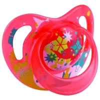 Suzetă cu tetina ortodontică Nuby ID5780LOSM Unisex/ 18 luni -/ Silicon/ Multicolor