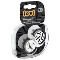 Suzetă cu tetina ortodontică Canpol Salt and Pepper 22/ 878 Unisex/ 3 luni - 6 luni/ Silicon/ White