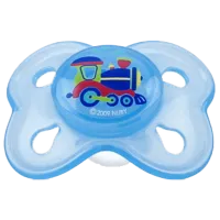 Suzetă cu tetina rotundă Nuby ID5797MFSM Unisex/ 6 luni - 18 luni/ Silicon/ Multicolor