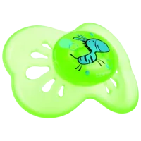 Suzetă cu tetina rotundă Nuby ID5720LFSN Unisex/ 18 luni -/ Silicon/ Multicolor