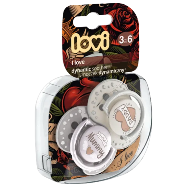 Suzetă cu tetina ortodontică Canpol I LOVE 22/ 867 Unisex/ 3 luni - 6 luni/ Silicon/ Beige photo 1