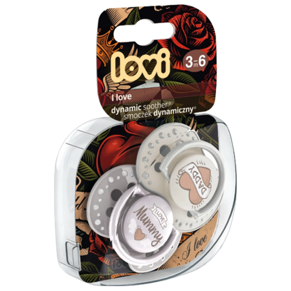 Suzetă cu tetina ortodontică Canpol I LOVE 22/ 867 Unisex/ 3 luni - 6 luni/ Silicon/ Beige photo 1