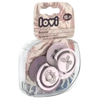 Suzetă cu tetina ortodontică Canpol Botanic 22/ 875 pentru fetițe/ 18 luni -/ Silicon/ Pink