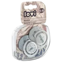 Suzetă cu tetina ortodontică Canpol Botanic 22/ 871 pentru băieți/ 6 luni - 6 luni/ Silicon/ Blue