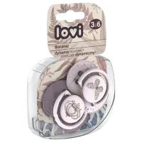 Suzetă cu tetina ortodontică Canpol Botanic 22/ 870 pentru fetițe/ 3 luni - 6 luni/ Silicon/ Pink