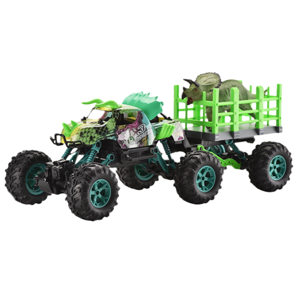 Mașină Crazon Oversize Wheel Dinosaur Truck 333-ZL21142 2.4 GHz/ Green photo 1