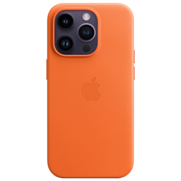 Husă pentru smartphone Apple iPhone 14 Pro Apple/ MagSafe Back/ Piele/ Orange photo 1 Husă pentru smartphone Apple iPhone 14 Pro Apple/ MagSafe Back/ Piele/ Orange photo 1