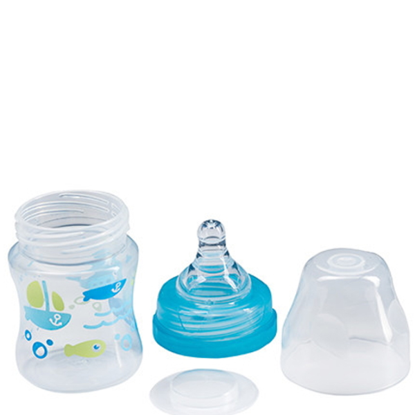Biberon BabyOno 0402/ 03 pentru băieți/ 120 ml/ Transparent photo 1
