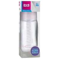 Biberon Canpol 74/ 204 pentru fetițe/ 250 ml/ Transparent