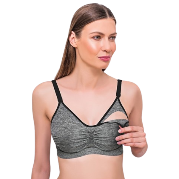 Sutien pentru alăptare
BabyOno 506/ 34 70 - 75 cm/ Poliamid,elastan/ Gray photo 1