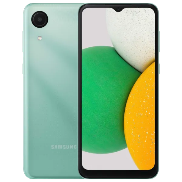 Samsung Galaxy A03 Core 2 ГБ/ 32 ГБ/ Dual SIM/ Зеленый Ceramic photo 1 Samsung Galaxy A03 Core 2 ГБ/ 32 ГБ/ Dual SIM/ Зеленый Ceramic photo 1